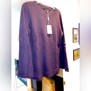 NWT!! Autumn Cashmere Size M Navy Tab Sleeve Tunic🌚